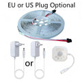 DC24V Flowing Water SMD LED Strip with Motion Sensor US/EU Plug Kit for Stair Corridor Entrance Wardrobe Cabinet Bedroom Light