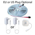 DC24V Flowing Water SMD LED Strip with Motion Sensor US/EU Plug Kit for Stair Corridor Entrance Wardrobe Cabinet Bedroom Light