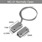 2Pairs MC-52 Wired Magnetic Door Window Contact Switch Heavy Duty Iron Door Sensor Reed Switch for Alarm System Normally Open NC