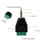 4/10/40 Pcs earphone audio jack 3.5mm connector Stereo Male Plug to Screw Terminal Block Adapter for AV Audio Video Balun Wiring
