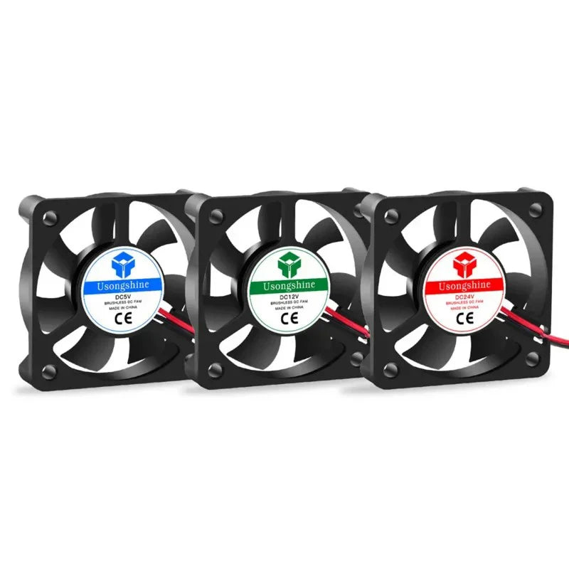5010/4020/4010/3010 5V/12V/24V Cooling Turbo Fan Brushless 2Pin For 3D Printer Extruder DC Cooler Blower Part Plastic Fans