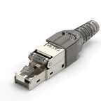BYXGD Toolless RJ45 Connectors 100Mbps 1000Mbps 10Gbps Tool Free Reusable Cat5e Cat6a Cat7 Metal Plug Ethernet Plug Shielding