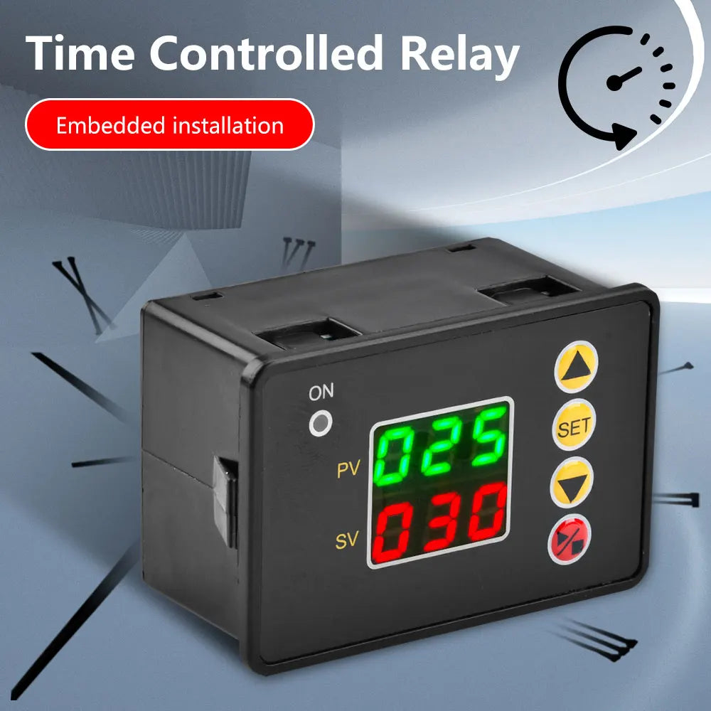 1.37 inch LCD Display Microcomputer Time Controller Programmable Digital Time Delay Relay 12V 24V 110V 220V LED Digital Relay
