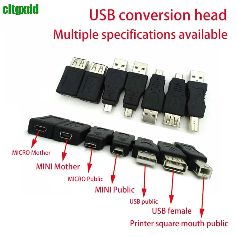 Cltgxdd USB 2.0 Adapter Mini 5P to A Male Female Micro to USB Android Data Side T Port Converter Selector Connector