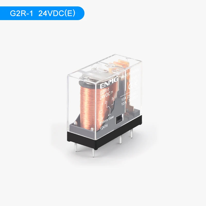ENMG G2R-1-E / G2R-2 Miniature Low-Power Relay - 5V/12V/24VDC,Solder Terminals (5-Pin/8-Pin) Shock-Resistant Nickel-Plated Alloy