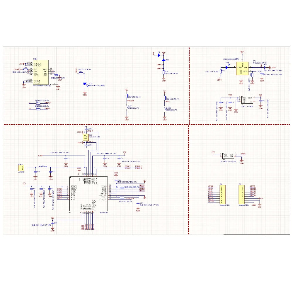 ESP32-H2 SuperMini Development Board Microcontroller Programming Learning Controller Core Board
