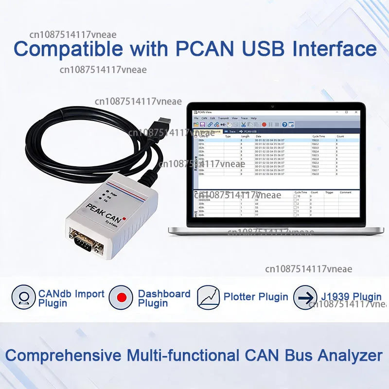 PCAN-USb Compatible with Original Peak Model Ipeh-002022/002021 PCAN Peak USB to CAN Bus Analyzer Tool CAN Bus Adapter PCAN-View
