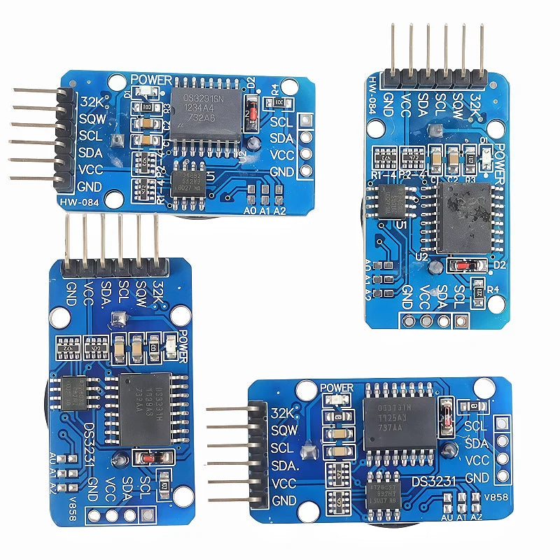 DS3231 Module with Battery, DS3231 AT24C32 IIC Module Precision Clock Module (Without Battery) DS3231 Memory Module