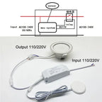 Wardrobe sensor switch, cabinet touch switch, intelligent sensor AC110V-220V, can penetrate wood, stone and glass materials