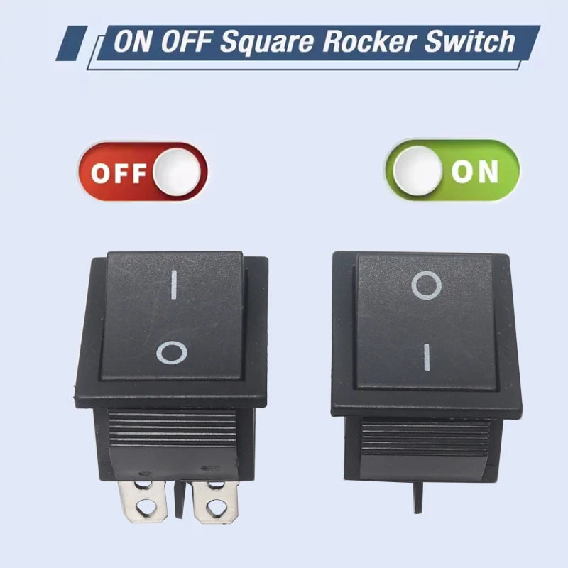 【5-1PCS】Rocker Switch DPST 40A 12V DC 4 Pin 2 Position Switch ON Off Toggle Switch 30A 250V AC 120V T125 KCD2 KCD4 Rocker Swit