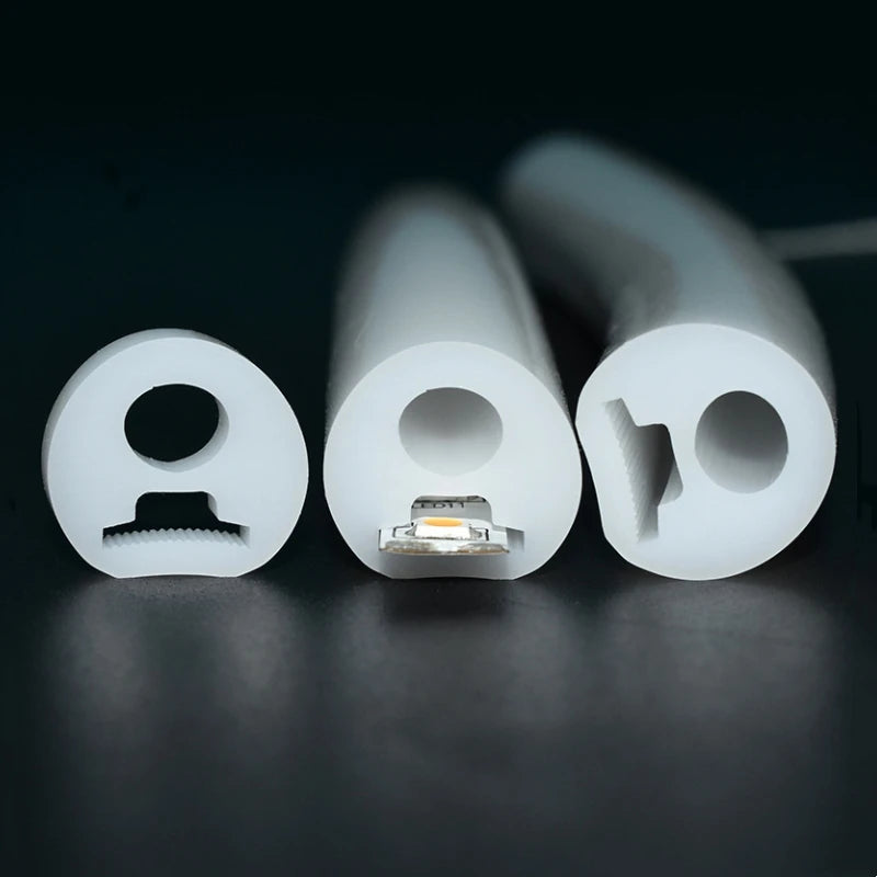Round Flexible LED Neon Rope Lamp Silicone Tube 180/270/360° Tape Lamp Diffuser For WS2811 WS2815 Outdoor Decor Neon Strip Light