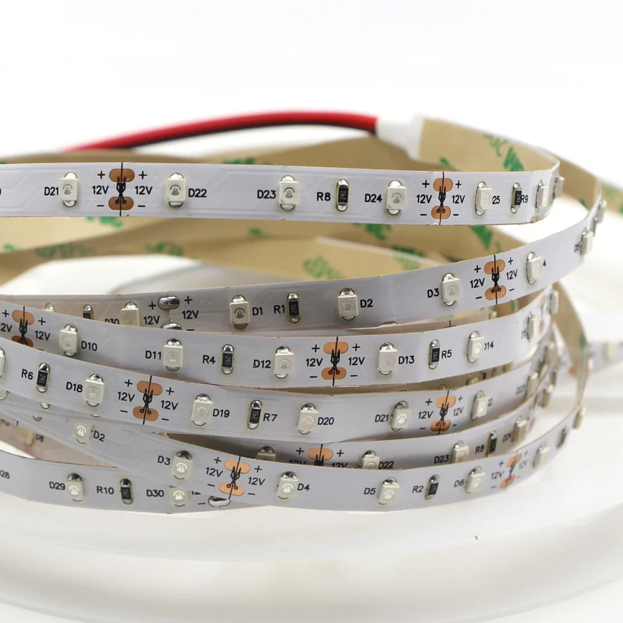 DC 12V SMD 3528 5050 Flexible LED Strip Orange Light 60/120 LEDs per Meter DIY Car Chassis Lighting Strip for Vehicle