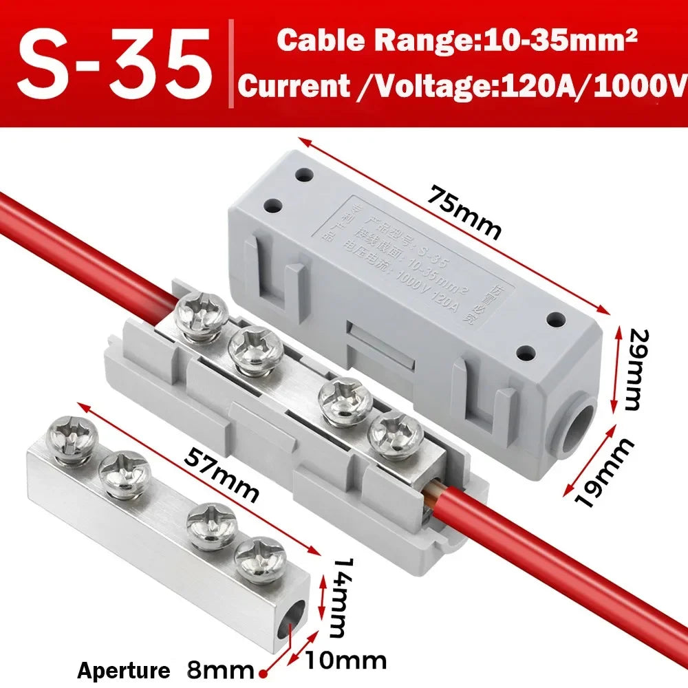 Wire Connector High Power Splitter Quick Electrical Cable Terminal Blocks Junction Box Connectors Large Current Conductor Brass