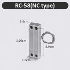 NC Door Sensor Metal Wired Roller Shutter Door Magnetic Contact Reed Switch for Security Alarm System
