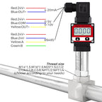 LCD Display Pressure Transmitter 4-20mA 0-5V 10V RS485 Output Water Gas Oil Pressur Sensor Negative Vacuum Pressure Transducer