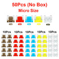300/180/50Pcs Car Blade Fuse Assortment Kit Auto Truck Automotive Medium Small Mixed Motorcycle Circuit Fuse With Box 2A-35A