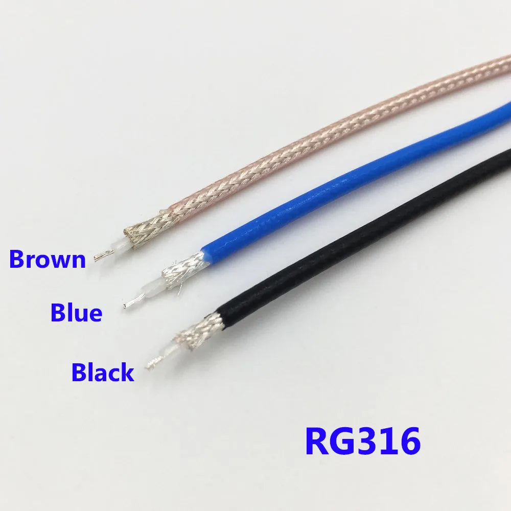 1Pcs SMA / RP-SMA Male / Female Plug to BNC Female with Nut Bulkhead Jack Extend RG316 RF Coaxial Cable Connector 10cm to 2M