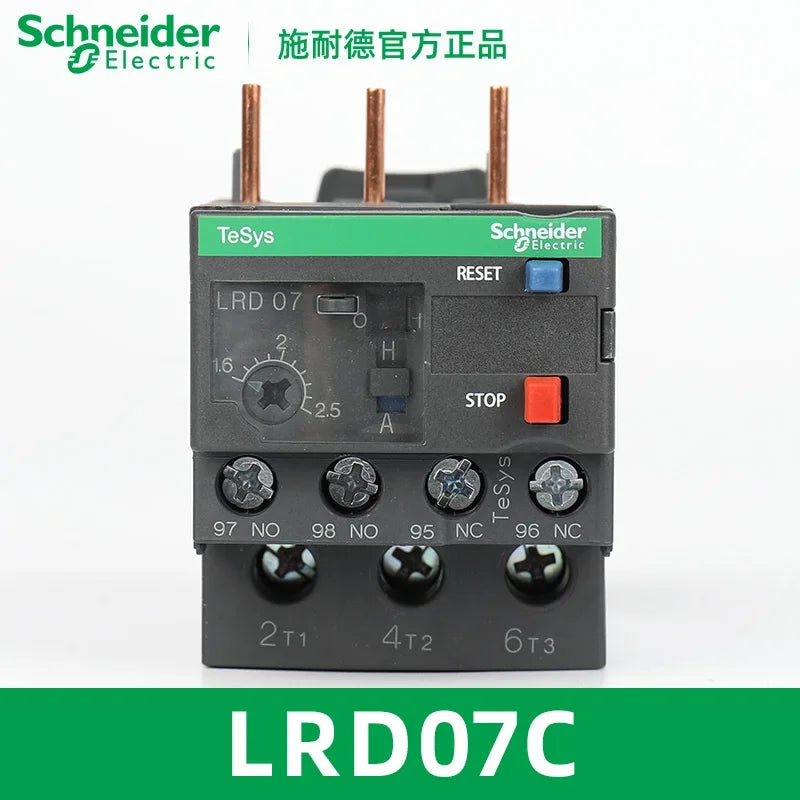 Schneider Electric LRD Series Thermal Overload Relay LAD7B106C Models LRD01/3/5/6/10/12/14/16/21/22/32C for Electrical Contr