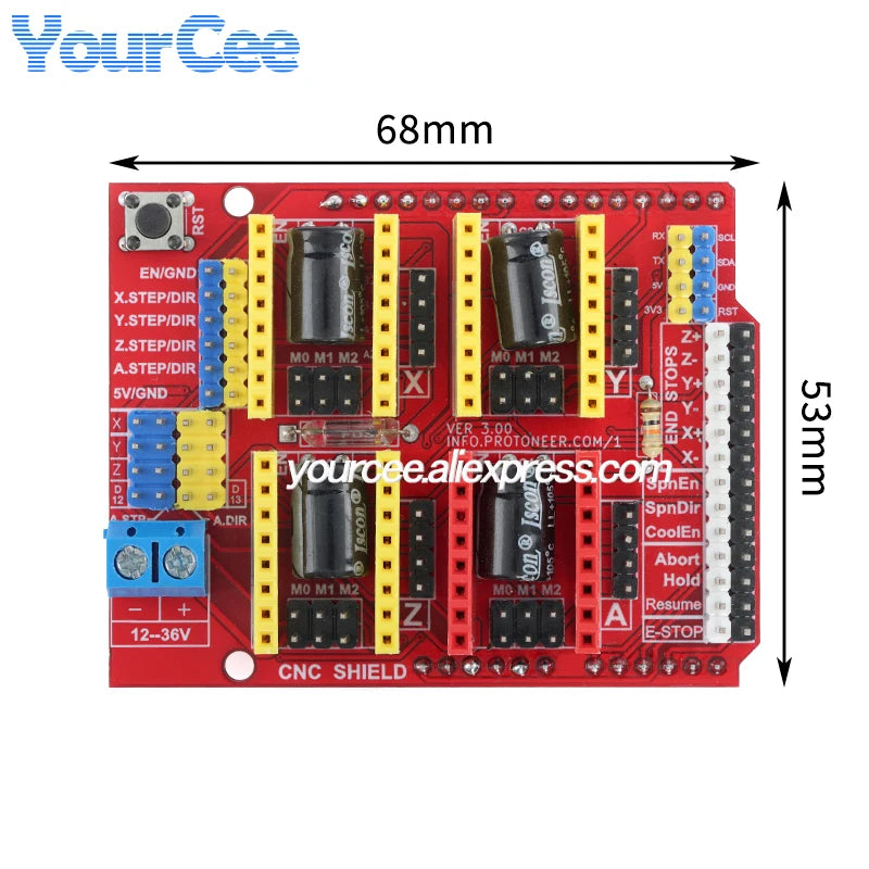 CNC Shield V3 Engraving Machine Expansion Board 3D Printer A4988 Driver Expansion Board Module for Arduino