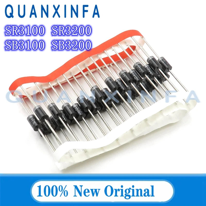 10PCS SR3100 SB3100 3A100V SR3200 SB3200 3A/200V Schottky diodes