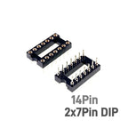 5/50 Pcs 2.54MM Pitch SMD DIP IC Socket Contact Clip Surface Mount Machined Receptacle 4 6 8 10 12 14 16 18 20 24 Pin Row 7.62mm