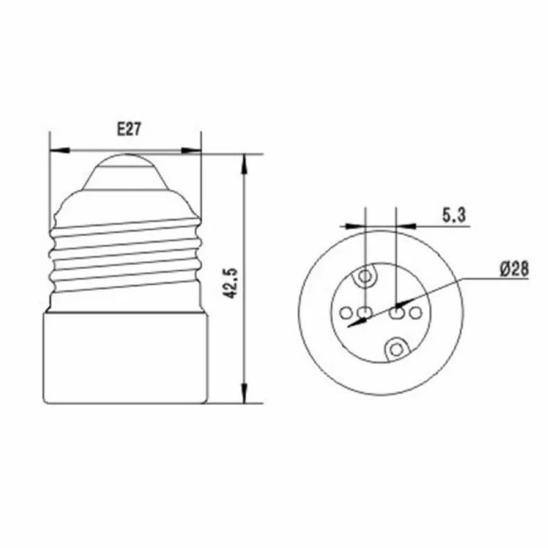 2PCS E27 to G4 GU5.3 E26 to MR16 G4 CE Rohs LED Light Socket Medium Screw Bulb Extender Lamp Holder Converter Adapter