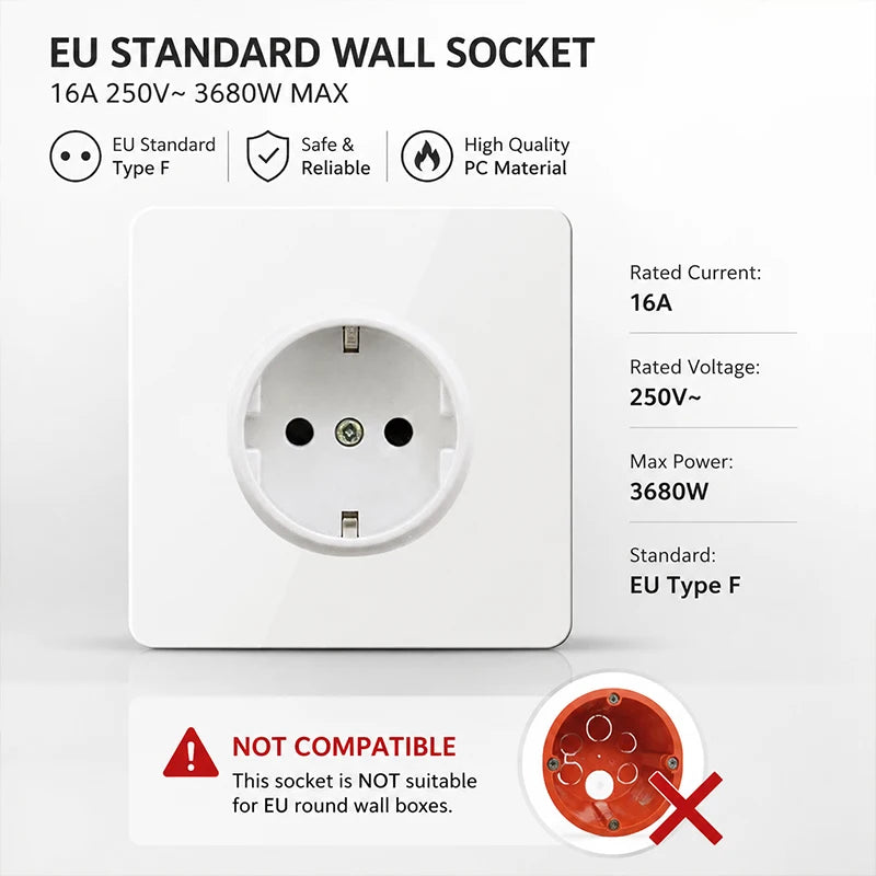 Toggle switch White stainless steel panel retro wall lamp switch AC110-250V 1 2 3 4 Gang 2 Way16A Universal wall light switch