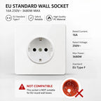 Toggle switch White stainless steel panel retro wall lamp switch AC110-250V 1 2 3 4 Gang 2 Way16A Universal wall light switch