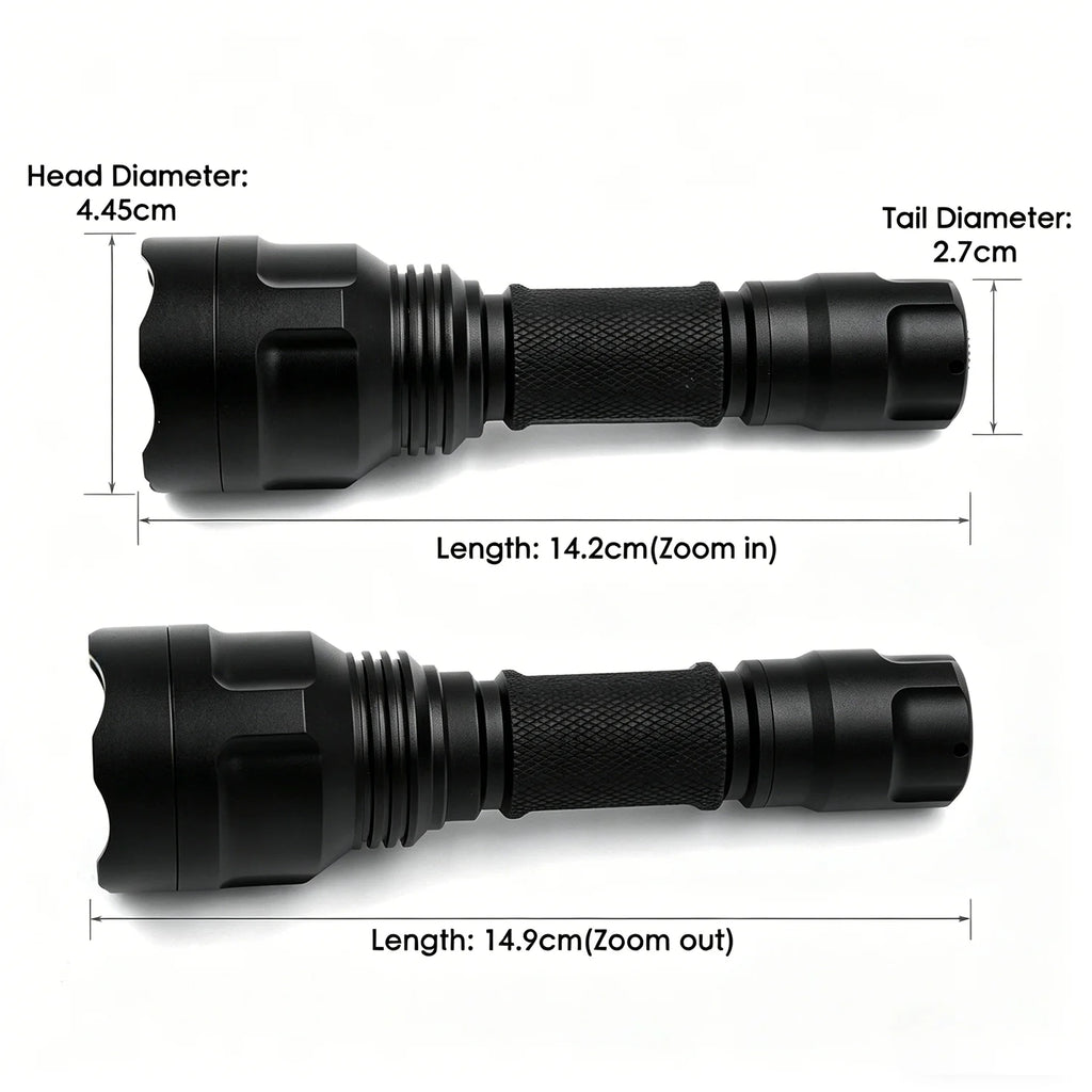 Zoom C8s Red Light 10w 810nm 850nm 940nm 980nm 1064nm Infrared LED Flashlight night Vision IR Therapy Torch for Hunting/Medical