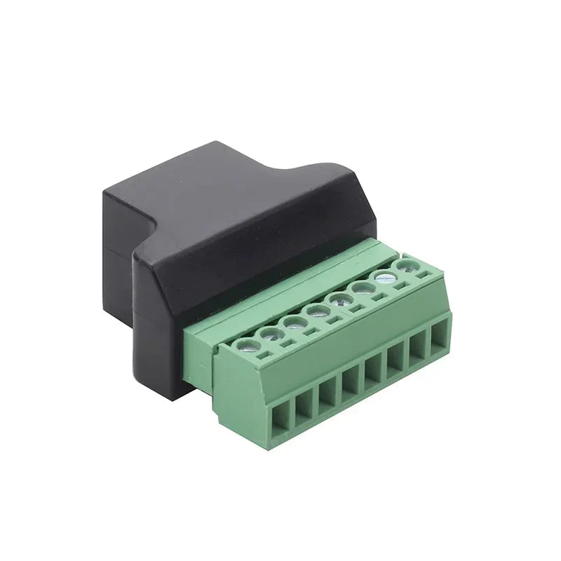 RJ45 Male To Adaptor RJ45 Female To 8 Pin RJ45 Connector with Screw Terminal for DVR CCTV Accessories
