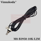 1/2/5PCS M8 Hexagonal Probe NTC Thermistor Temperature Sensor M8x1.25MM Thread B3950 5/10/15/20/50/100K L1M
