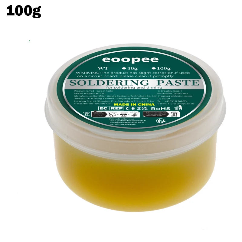 Solder Flux Paste For Electronics No Clean Flux Lead-Free Soldering Circuit Boards Copper Electrical Wire Safe Welding Paste