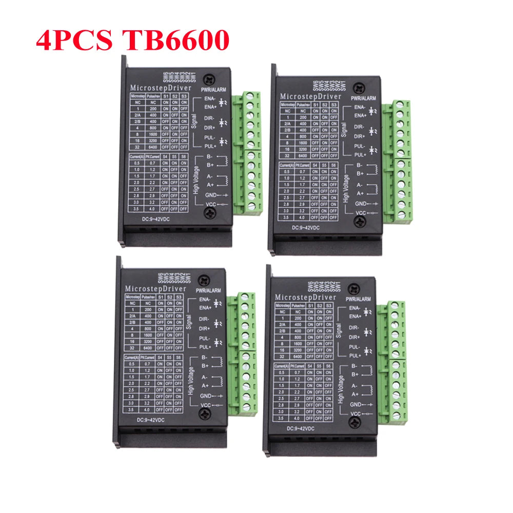 1/3/4pcs TB6600 Stepper Motor Driver Nema23 Nema 34 42/57/86 Nema17 32 segments 4.0A 42VDC for CNC Engraving Machine Wood Router