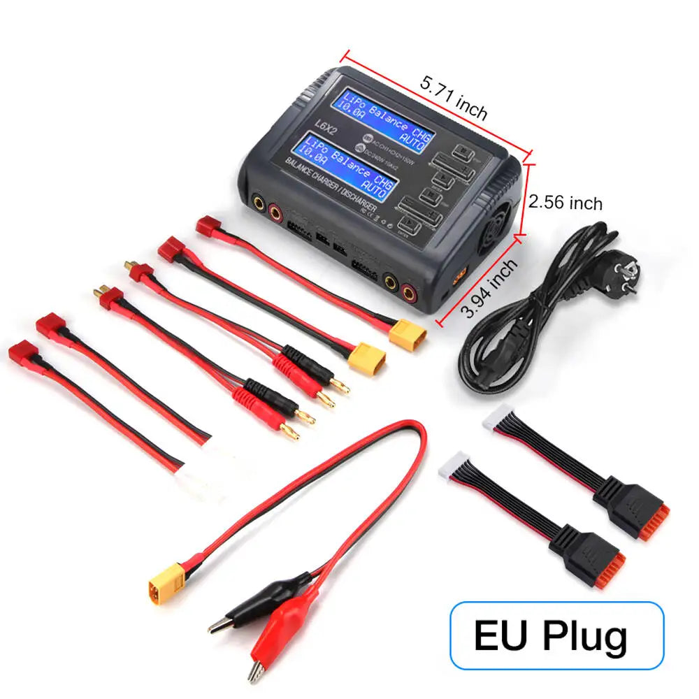 HTRC 400W/240W RC Charger  Dual Channel AC DC Charger Discharger for LiPo LiHV LiFe Lilon NiCd NiMh Pb Battery Balance Charger