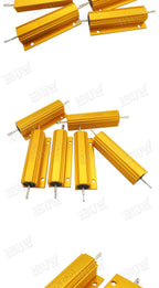 100W 0.01 ~ 100K Aluminum Power Metal Shell Case Wirewound Resistor 0.1 0.5 1 1.5 2 6 8 10 20 100 150 200 300 1K 10K ohm RX24