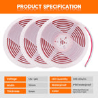 IP68 Waterproof COB LED Strip Light 12V 24V Flexible LED Neon Tape 320LEDs/m High Density Linear Light Outdoor Swimming Pool