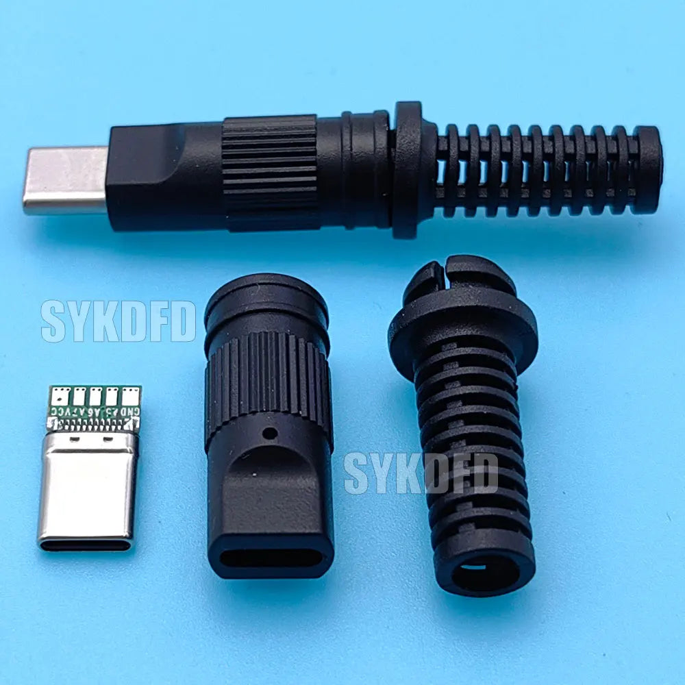 USB 3.1 24Pin Type-C Male 5 Solder Joints For Mobile Phone Fast Charging 3A C TO C With CC Solder Pad Repair DIY Data Plug