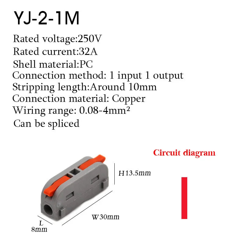Wire Connector Quick Splitter Mini Splicing Universal Conductor Wiring Cable LED Terminal Block Push-in Electrical Connectors