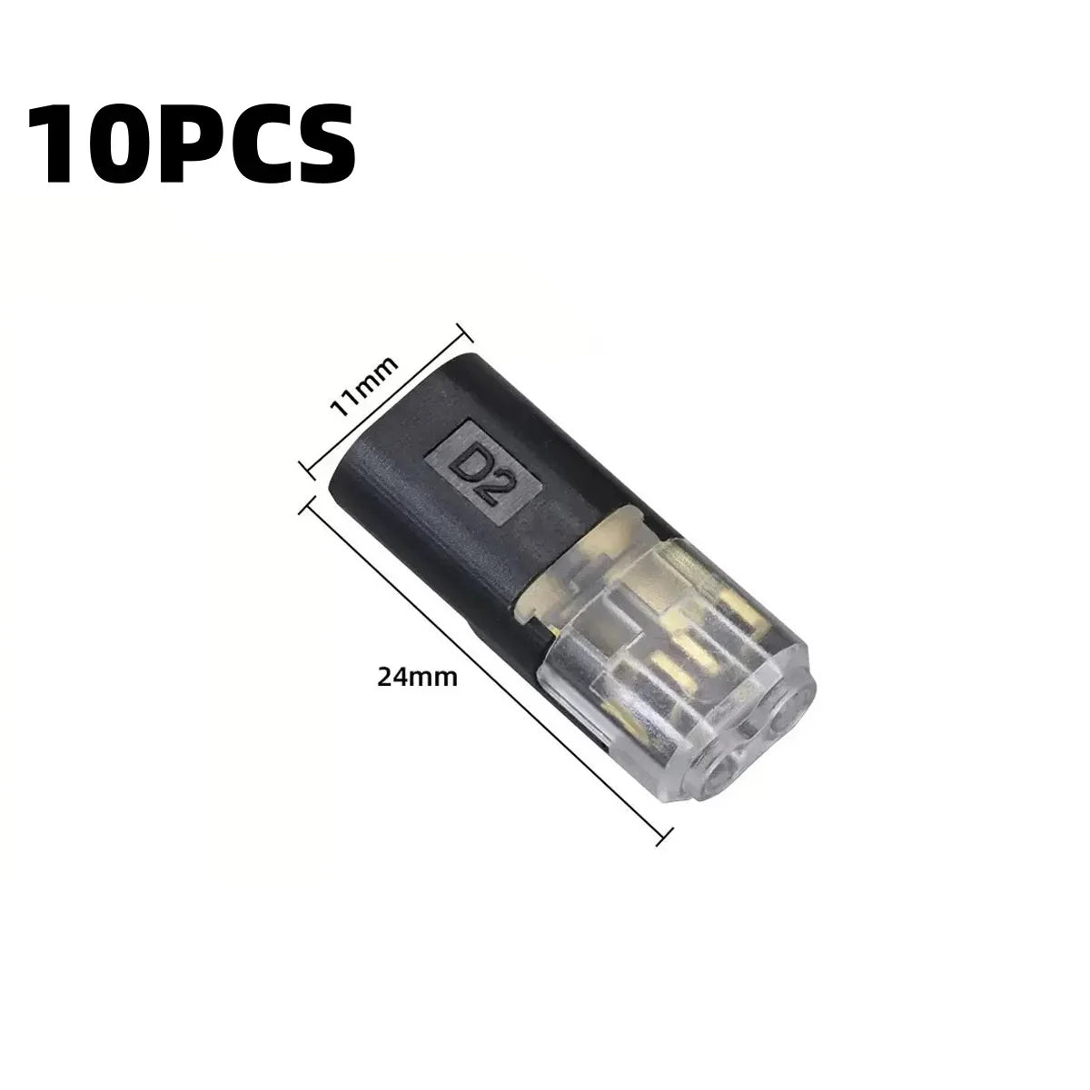 Double Wire Plug-in Connectors with Locking Buckle Car Wire 2 Way Terminal Block Waterproof Quick Connector Cable Clamps