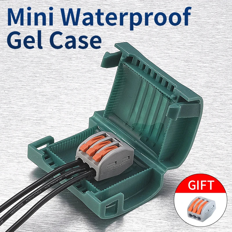 JINH IP68 Mini Gel Wire Connector Junction Box Waterproof 2 3 5 Ports Outdoor Easy Universal Wiring Rainproof Terminal Blocks