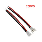 20PCS 51005 1S Lipo Balance Charger Cable 100mm Silicone Male/Female Plug 2.0mm Pitch for RC Models Indoor Drones Accessories