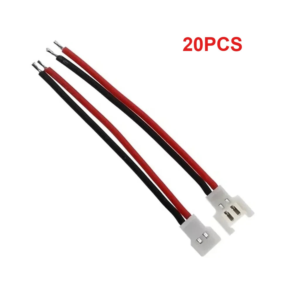 20PCS 51005 1S Lipo Balance Charger Cable 100mm Silicone Male/Female Plug 2.0mm Pitch for RC Models Indoor Drones Accessories