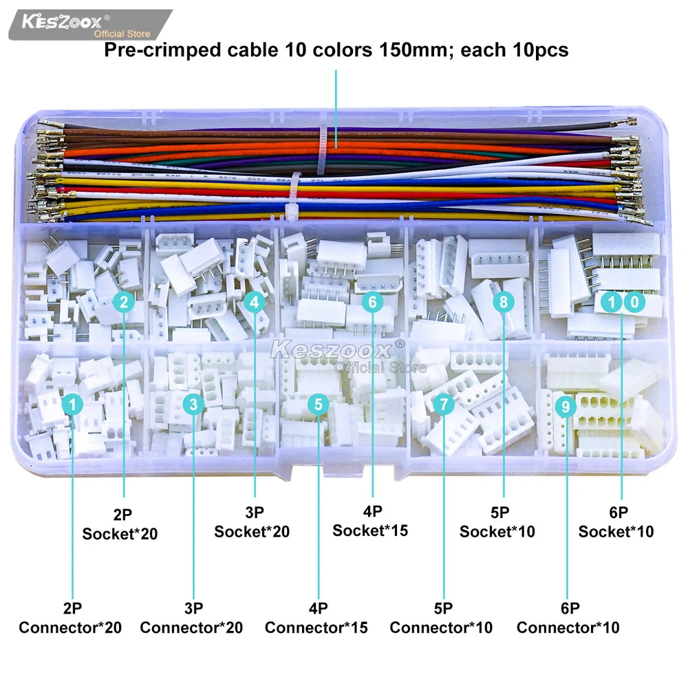 Molex 1.25/2.5/3.0/3.96/4.2mm Connectors  Male Female Connectors Housing with Pre-crimped Cable Molex Connector Kit