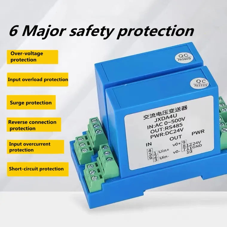 4-20mA 0-10V 0-5V RS485 Output 75mV 380V 1000V 1500V Input  DC Voltage Transducer Hall Voltage Sensor Transmitter Factory Sale