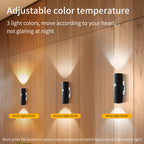 Rechargeable Motion Sensor LED Night Light Double Head Magnetic 3 Color Wall Lamp USB Charging for Closet Stairs Hallway Kitchen