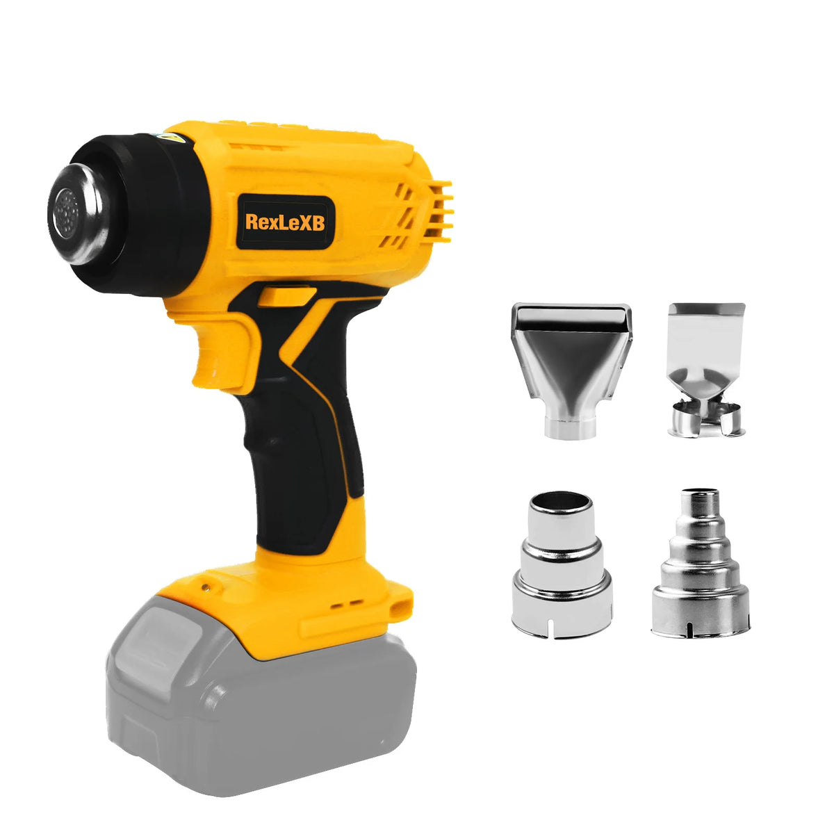 Portable Cordless Heat Gun 400W Fast Heating Rechargeable Handheld Hot Air Gun Temperature adjustable For Dewalt 20V Battery Pin