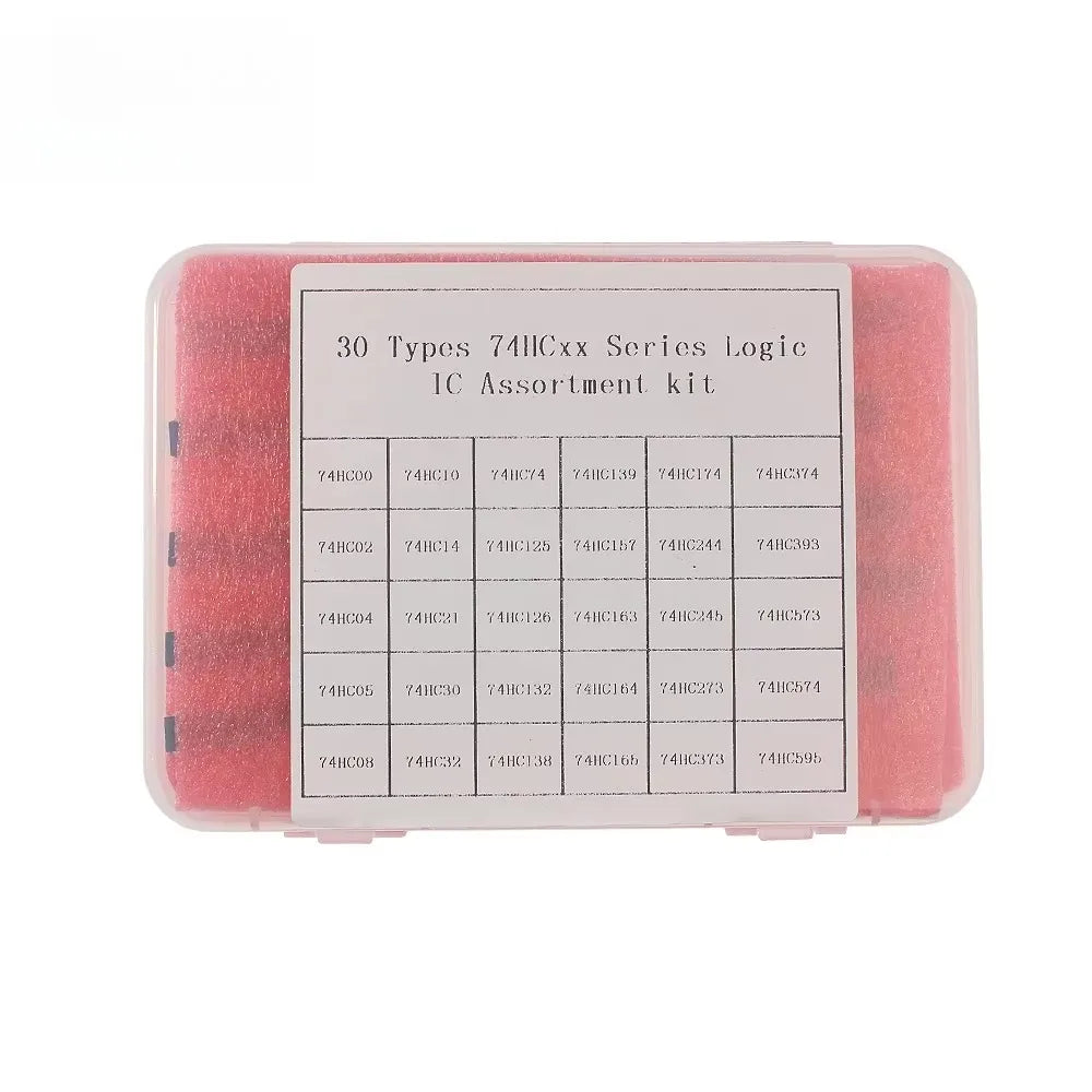 30pcs Logic IC Integrated Circuit 74HC Series Assortment Kit 74HC595 74HC573 74HC393 74HC00 74HC30 DIP Register Chip Driver