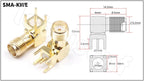 SMA Female Jack Male Plug Adapter Solder Edge PCB Straight Right angle Mount RF Copper Connector Plug Socket