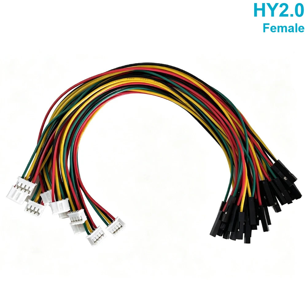 10Pcs HY2.0 to Dubang Line Electronic Wire-2P/3P/4P/5P/6 Pin To 2.54mm Dubang Male/Female Wire Connector Color Cable