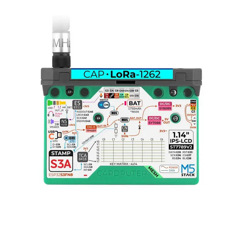 M5Stack Official Cardputer Mesh Kit for Meshtastic ESP3-S3 Integrates LoRa Mesh Networking with Global Positioning Capabilities